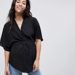 ASOS DESIGN Maternity twist front kimono sleeve top